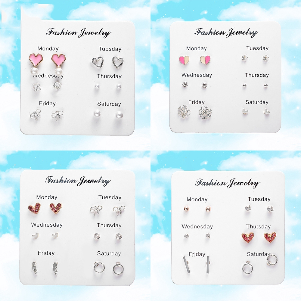 Bộ khuyên tai AY nhiều mẫu xinh xắn tùy chọn thời trang dễ thương cho nữ