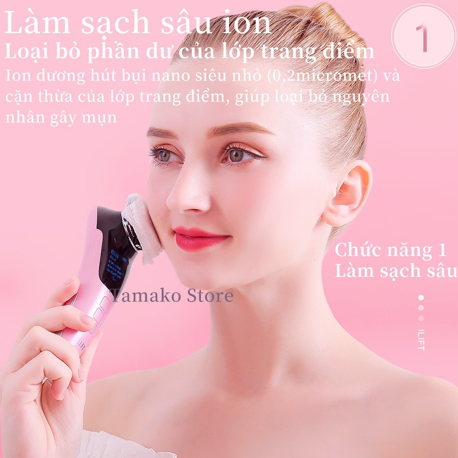 Máy chăm sóc da công nghệ mới Demacare dm 3800 : IPL , RF, EMS, siêu âm, ion âm, dương, rung mát xa