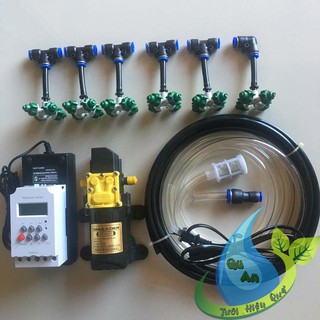 Máy phun sương tưới lan - tự động - 6 béc phun sương tưới lan 4 hướng