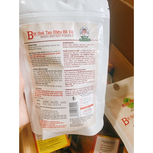 BỘT HOÀ TAN HIỆU BỒ ĐỀ 200g KHÔNG ĐƯỜNG- THỰC PHẨM DƯỠNG SINH THEO PHƯƠNG PHÁP THỰC DƯỠNG