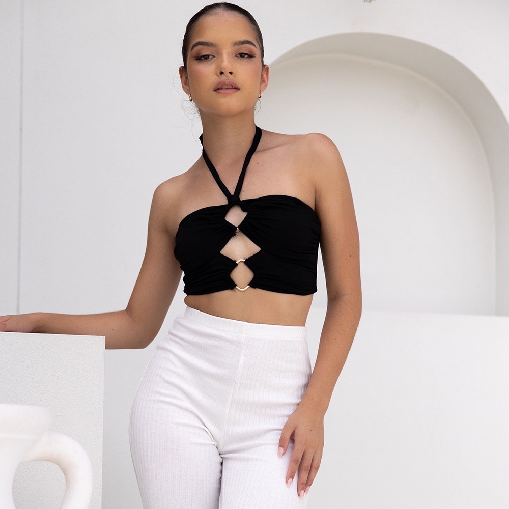 Áo Tank Top Hở Lưng Phong Cách Đường Phố Cá Tính Cho Nữ