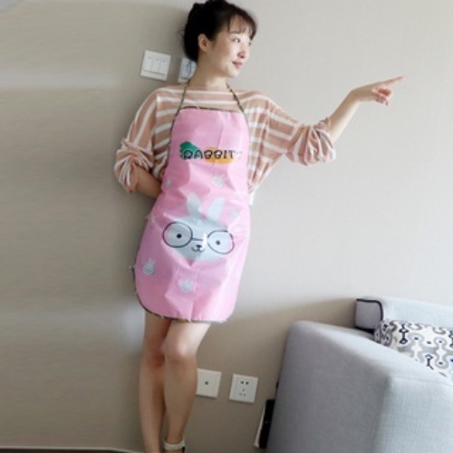 Tạp dề nấu ăn chống nước dầu mỡ nilon cute GD116