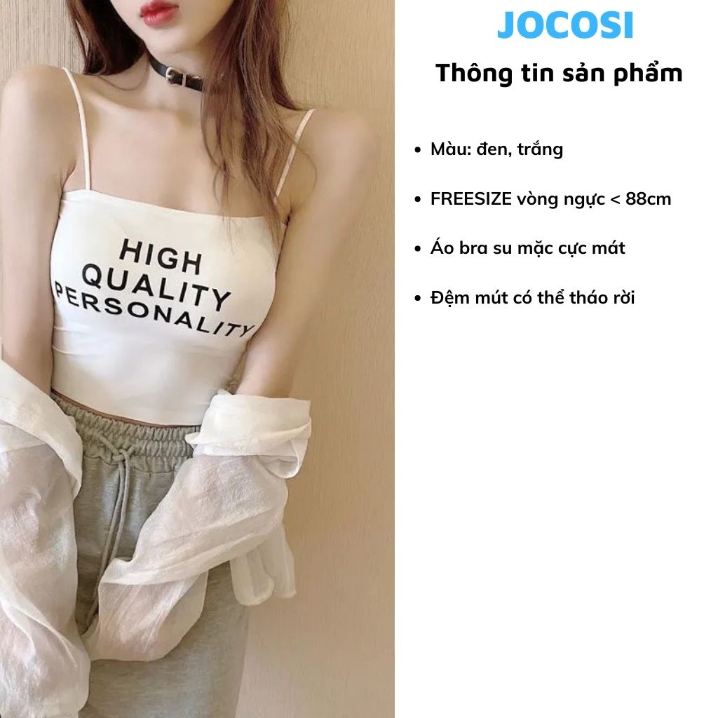 Áo bra nữ 2 dây đẹp, áo ngực không gọng su mặc mát và quyến rủ JOCOSI B1707