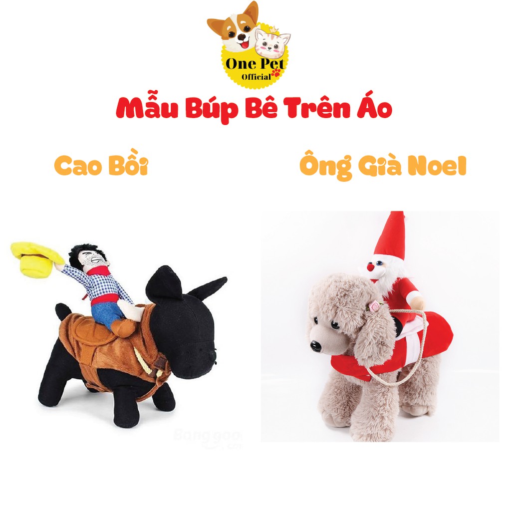 Quần áo hóa trang cho Thú Cưng, Áo thú cưng thời trang cho Chó Mèo Cao Bồi, Ông Già Áo Đỏ   - One Pet Shop