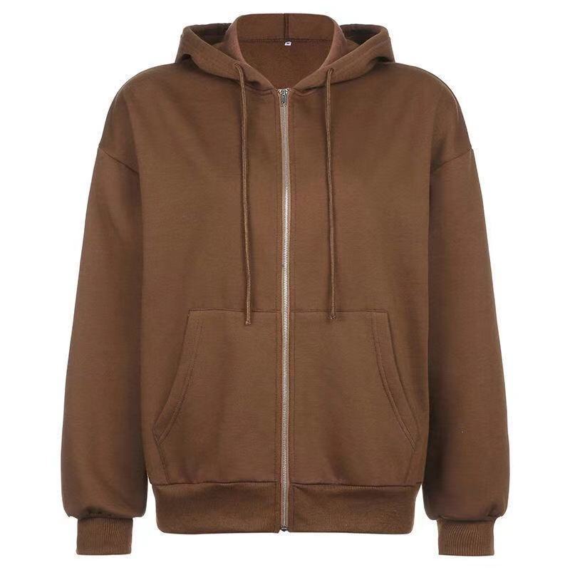 Autumn and winter fashion autumn and winter women's long-sleeved wide-sleeved hoodie with thick fur fabric