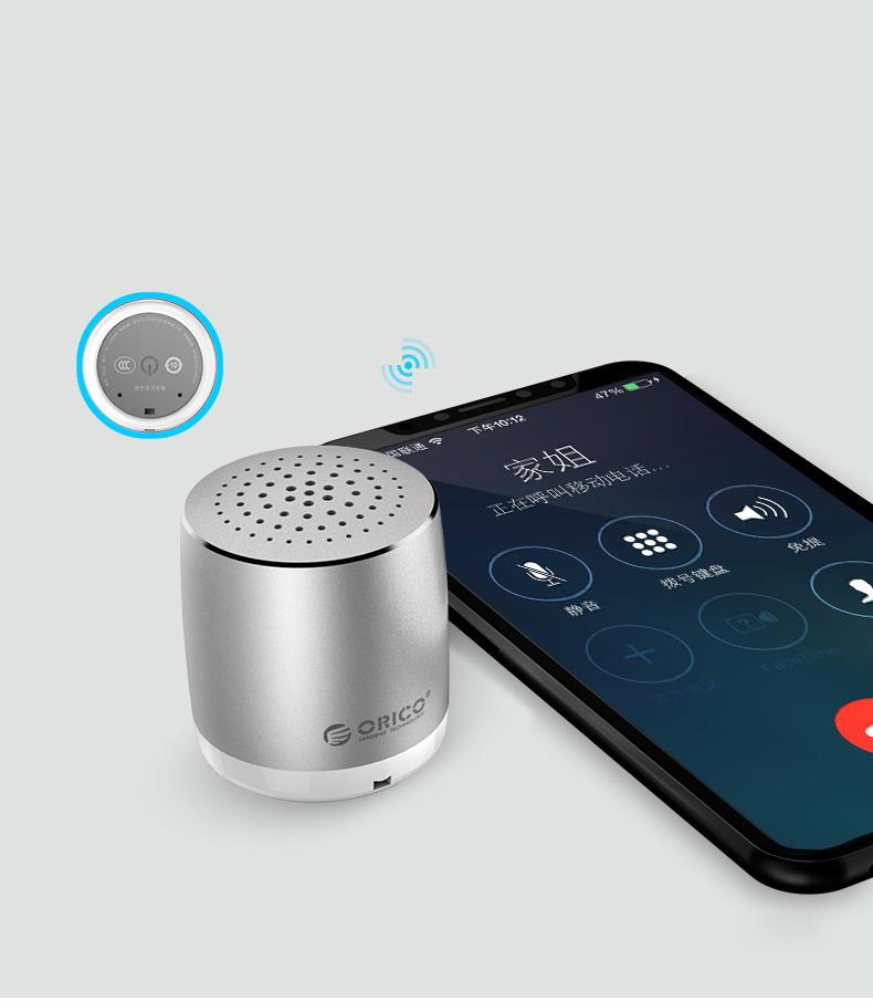 Loa Bluetooth không dây ORICO BS16 kích thước bỏ túi mini có mic