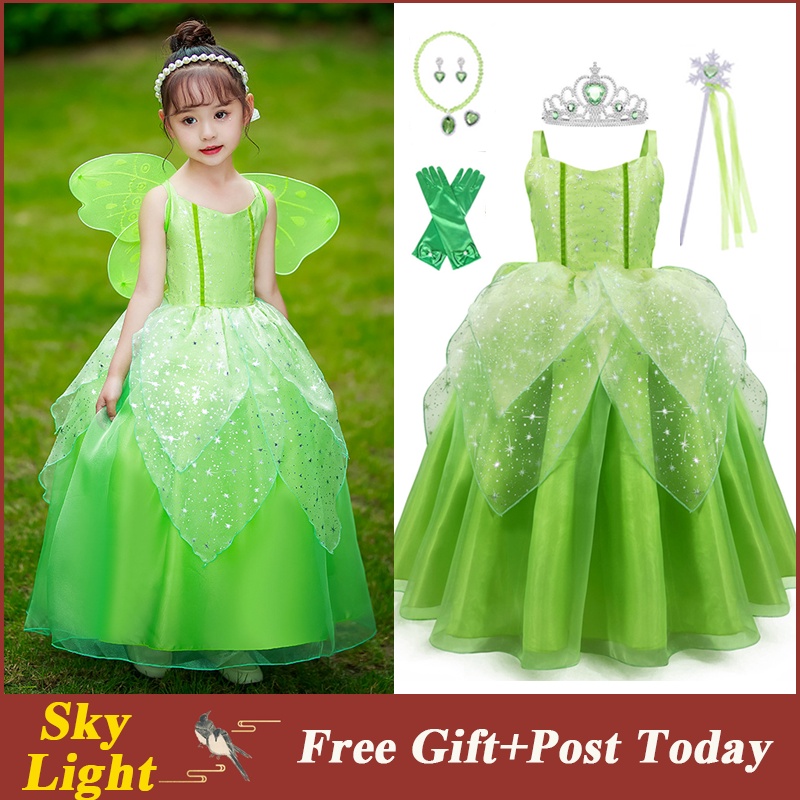 Đầm Công Chúa Tiên Nữ Hóa Trang Halloween Cho Bé Gái