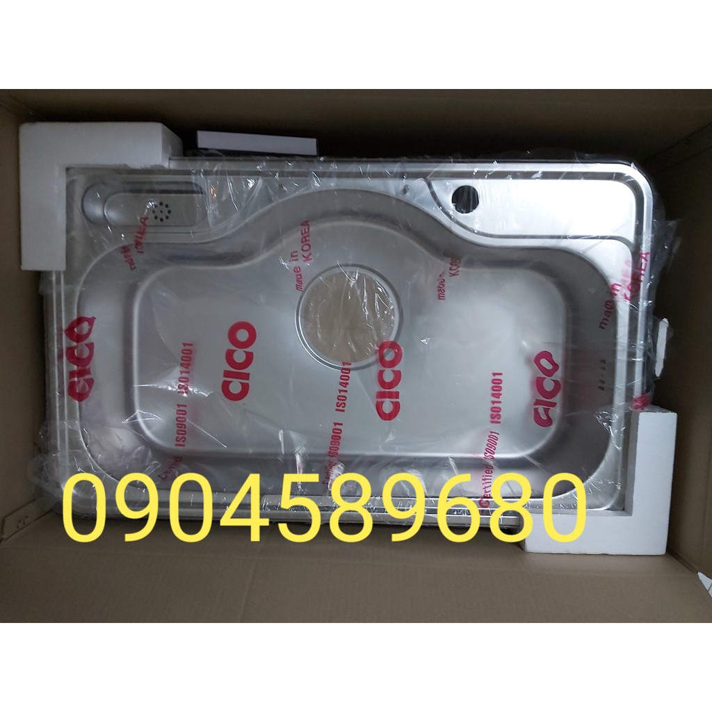 Chậu rửa chén 1 hộc to cao cấp Cico DJUS-850P , hàng nhập khẩu nguyên chiếc từ Hàn Quốc