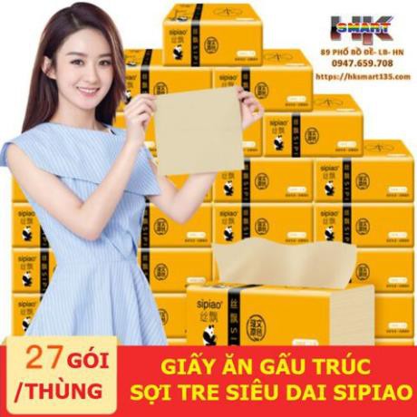 Giấy ăn gấu trúc khăn giấy tre  1 thùng 30 gói 300 tờ