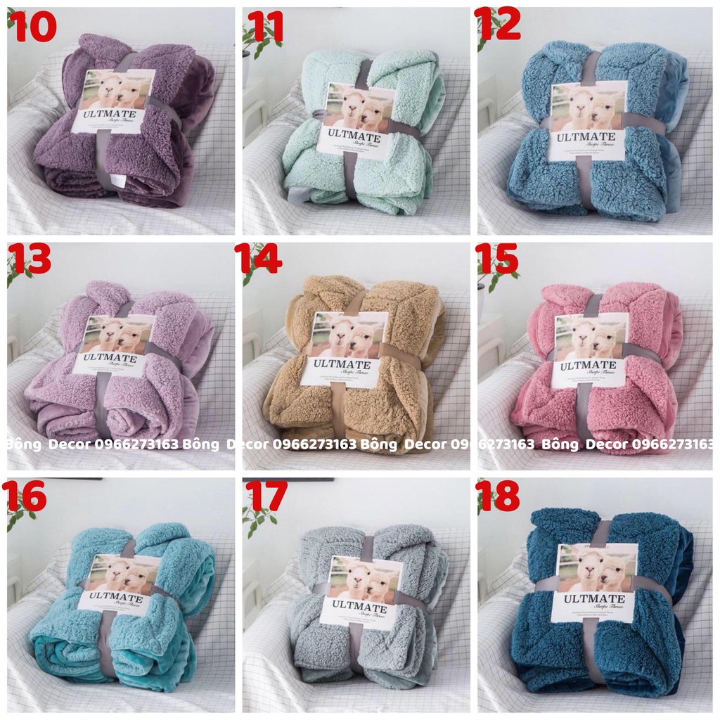 Chăn Lông Cừu Ultimate, Chăn Lông Cừu Nhập Khẩu Siêu Ấm Kích Thước 2mx2m3