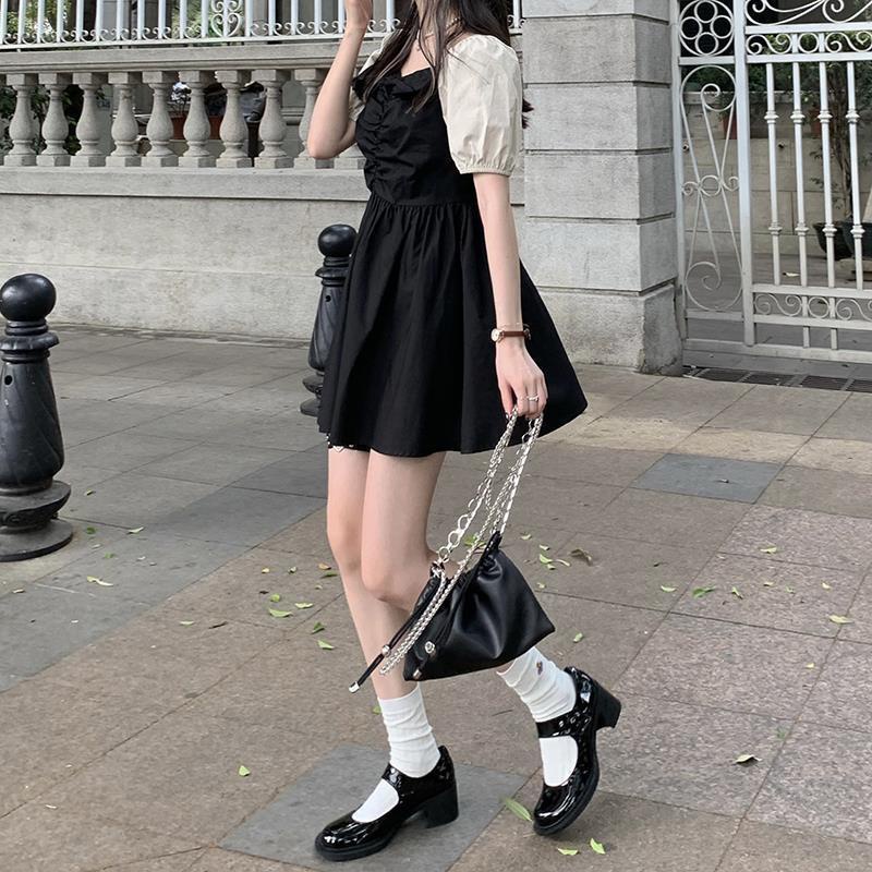 Đầm Tay Ngắn Dáng Ôm Phong Cách Phương Tây Thời Trang Mùa Hè Kiểu Pháp Hàng Mới Dành Cho Nữ 2022