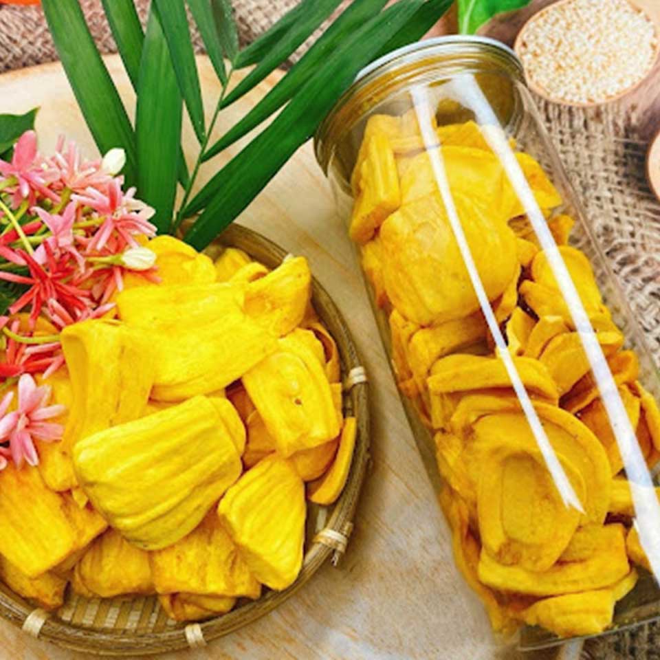 Mít Sấy 200 - 400g Ăn Giòn Rụm, Thơm Ngon - Múi Đều, Không Vụn Vỡ