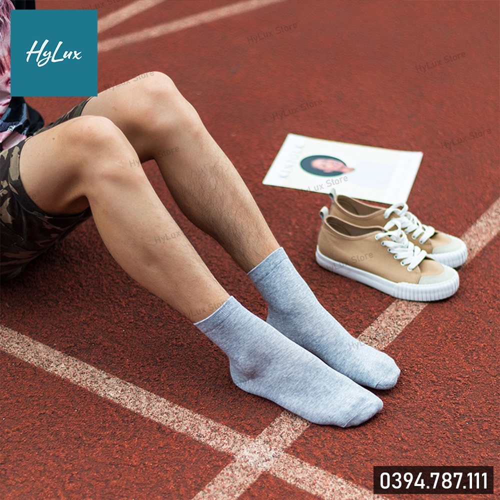 [5 màu] Tất (vớ) nam cổ cao kháng khuẩn chất liệu cotton cao cấp