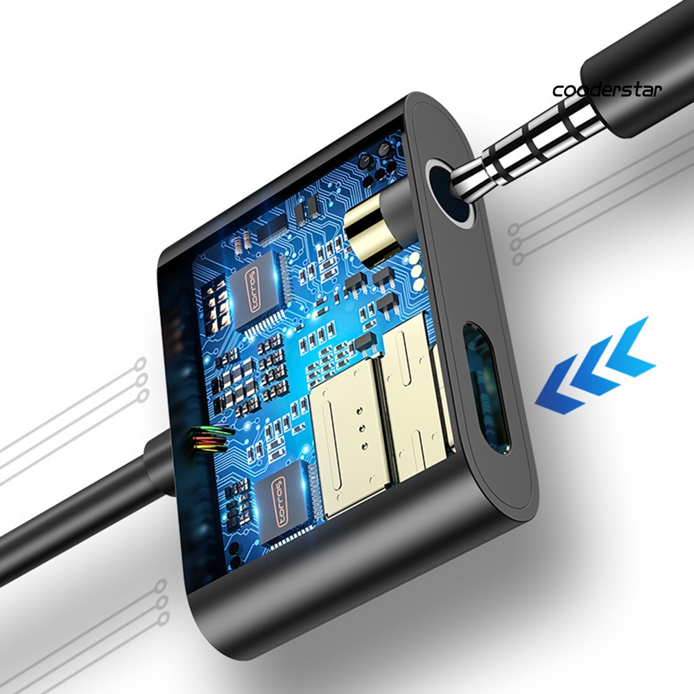 Đầu chuyển đổi âm thanh tai nghe 2 trong 1 Type-C sang 3.5mm chuyên dụng