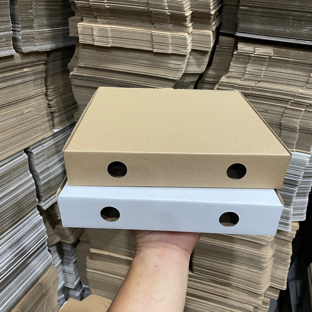 COMBO 20 Hộp carton đựng bánh pizza size 18x18x4cm