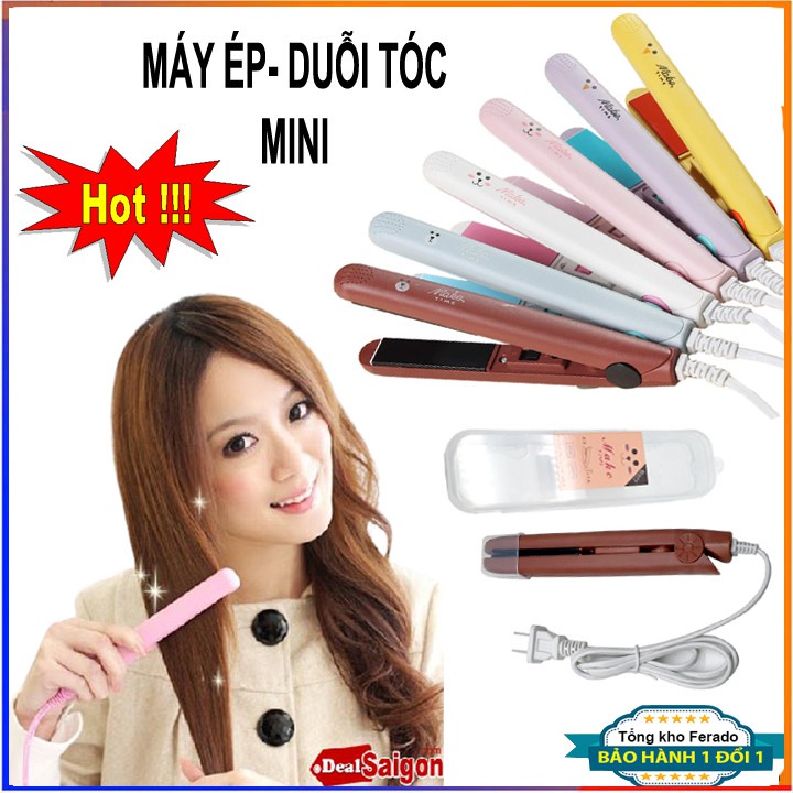 Máy Ép Duỗi Tóc Đa Năng Cầm Tay Mini Tiện Lợi Make Time (giao màu ngẫu nhiên)