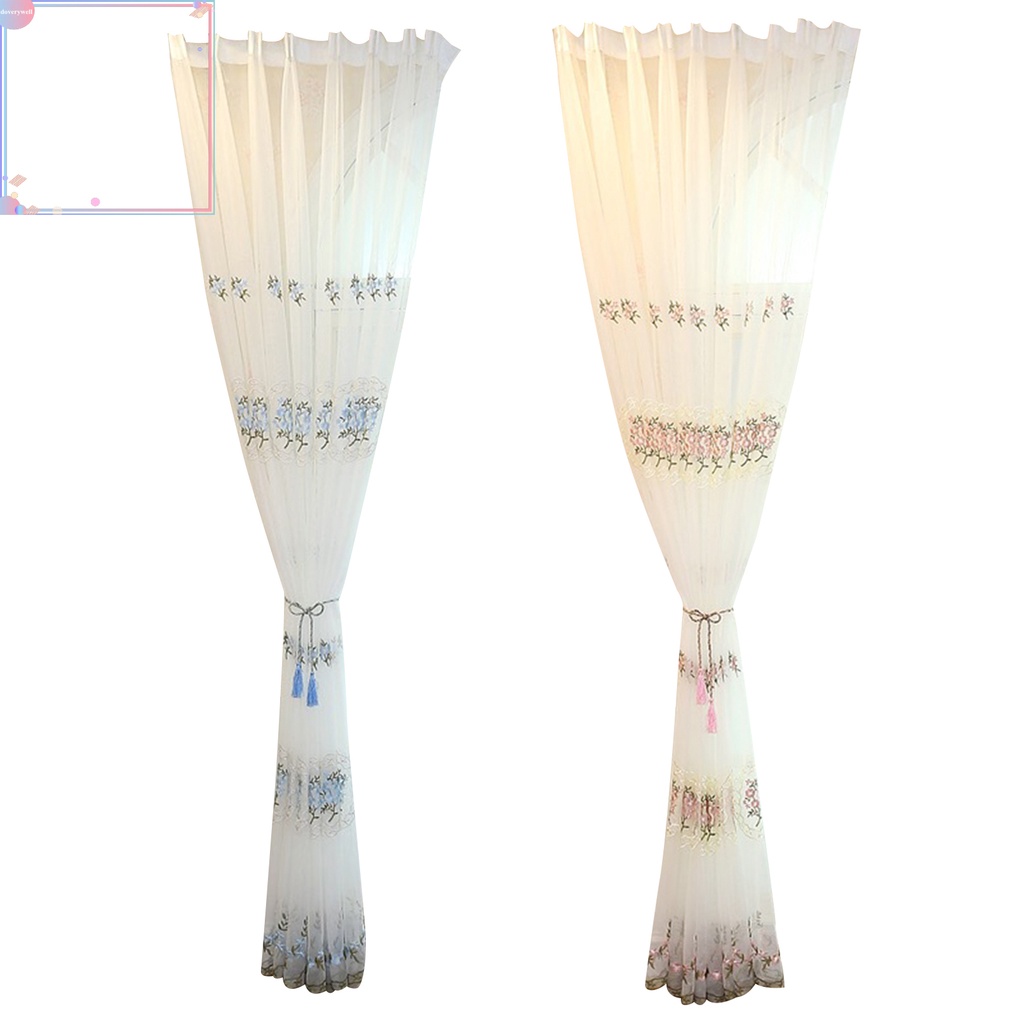 Rèm Cửa Sổ Thêu Hoa Mềm Mại Chống Mài Mòn Cho Phòng Khách