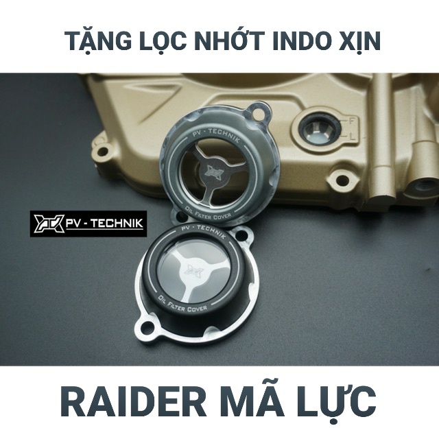 [TẶNG LỌC INDO] Nắp lọc nhớt trong suốt cho Raider - Satria - GSX - Bandit