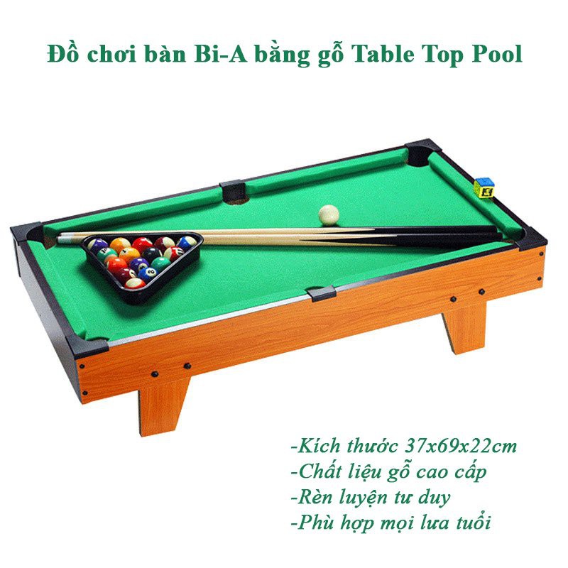 (Hàng sẵn) Đồ chơi bàn Bida gỗ Table Pool mini phù hợp mọi lứa tuổi- Rèn luyện khả năng tư duy