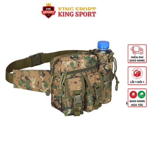 Túi Đeo Hông Đi Phượt Dã Ngoại, Túi Đeo Hông Chai Nước Vải Bố Bền Đẹp Chống Thấm Nước Đi Bộ Đi Phượt Dã Ngoại Tiện Dụng