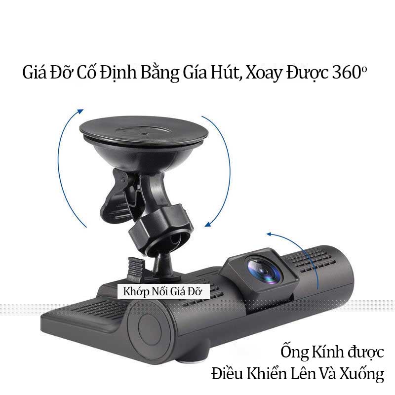 Camera Hành Trình Xe Hơi 3 Mắt DVR 4inch-Camera Hành Trình Ô Tô Sau Chống Nước