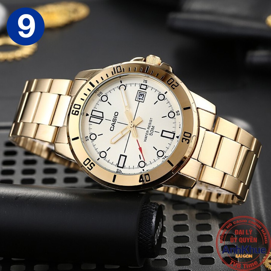 Đồng hồ nam dây kim loại Casio chính hãng Anh Khuê MTP-VD01 Series (45mm)
