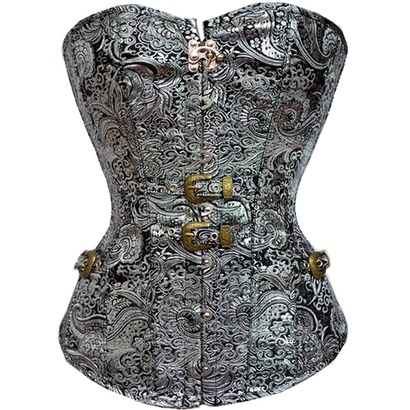 Vintage big button corset gothic corset