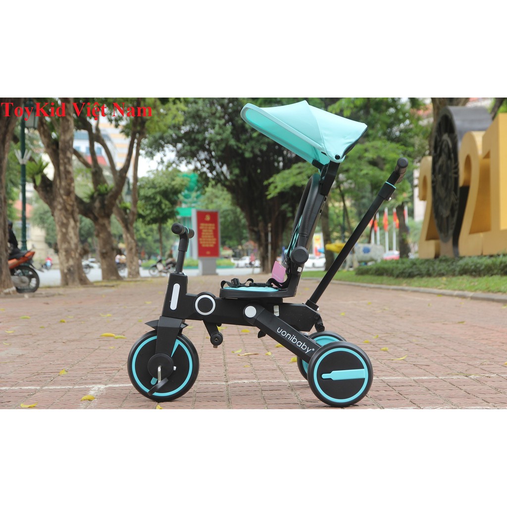 [Mã LIFEM1 giảm 50k đơn 99k] Xe Đẩy 2 Chiều Kiêm Xe Đạp Trẻ Em UoniBaby SL-168 Gấp Gọn,Có Mái Che - Hàng Chính Hãng