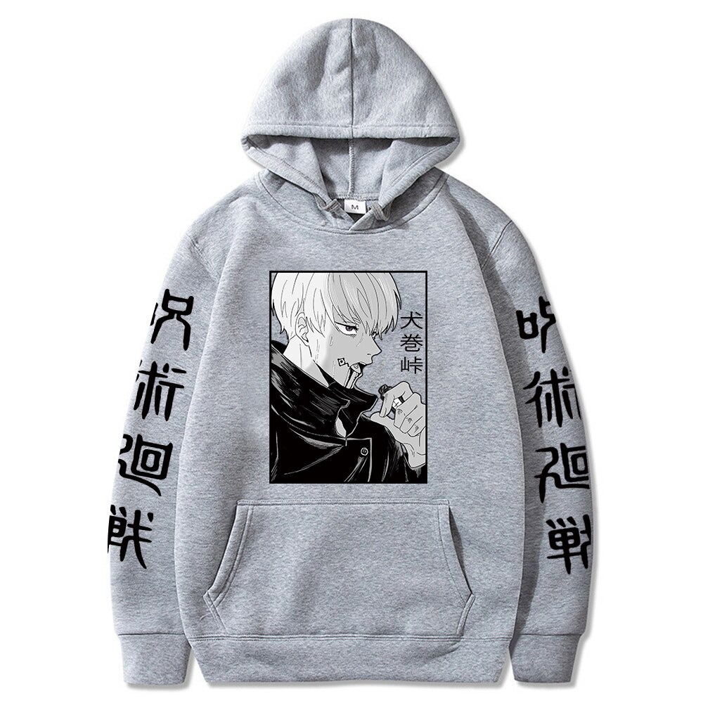 Anime Cửu Âm Chân Kinh Kaisen Áo Hoodie Inumaki Toge Cosplay Áo Thun Cổ Áo Nỉ Nam Nữ