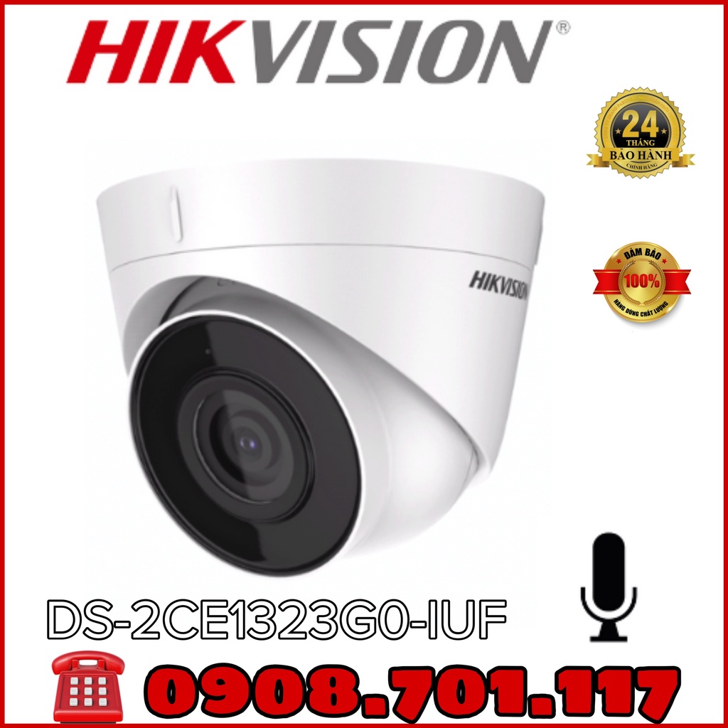 Camera IP Dome hồng ngoại 2.0 Megapixel HIKVISION DS-2CD1323G0-IUF