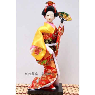 Búp Bê Geisha Mặc Kimono Kiểu Nhật Bản Dễ Thương