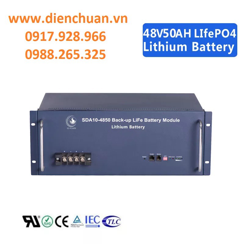 Ắc quy Lithium 48V 50Ah/ pin Lithium- Ion Lifepo4  Shoto SDA10-4850 ( 48V 50Ah)