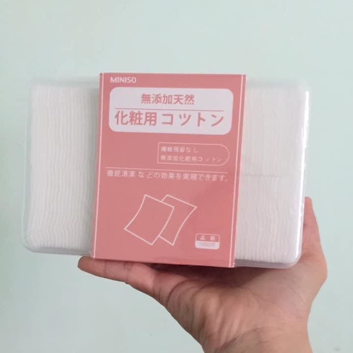 Bông Tẩy Trang Miniso Nhật Bản Hộp 1000 miếng