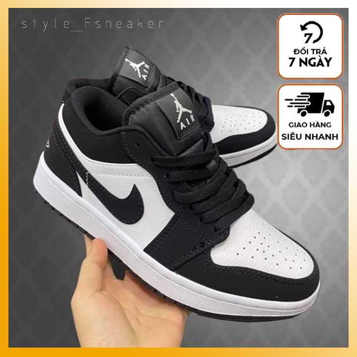 Giày Jordan Panda cổ thấp đen trắng, hàng cao cấp nam nữ siêu hot