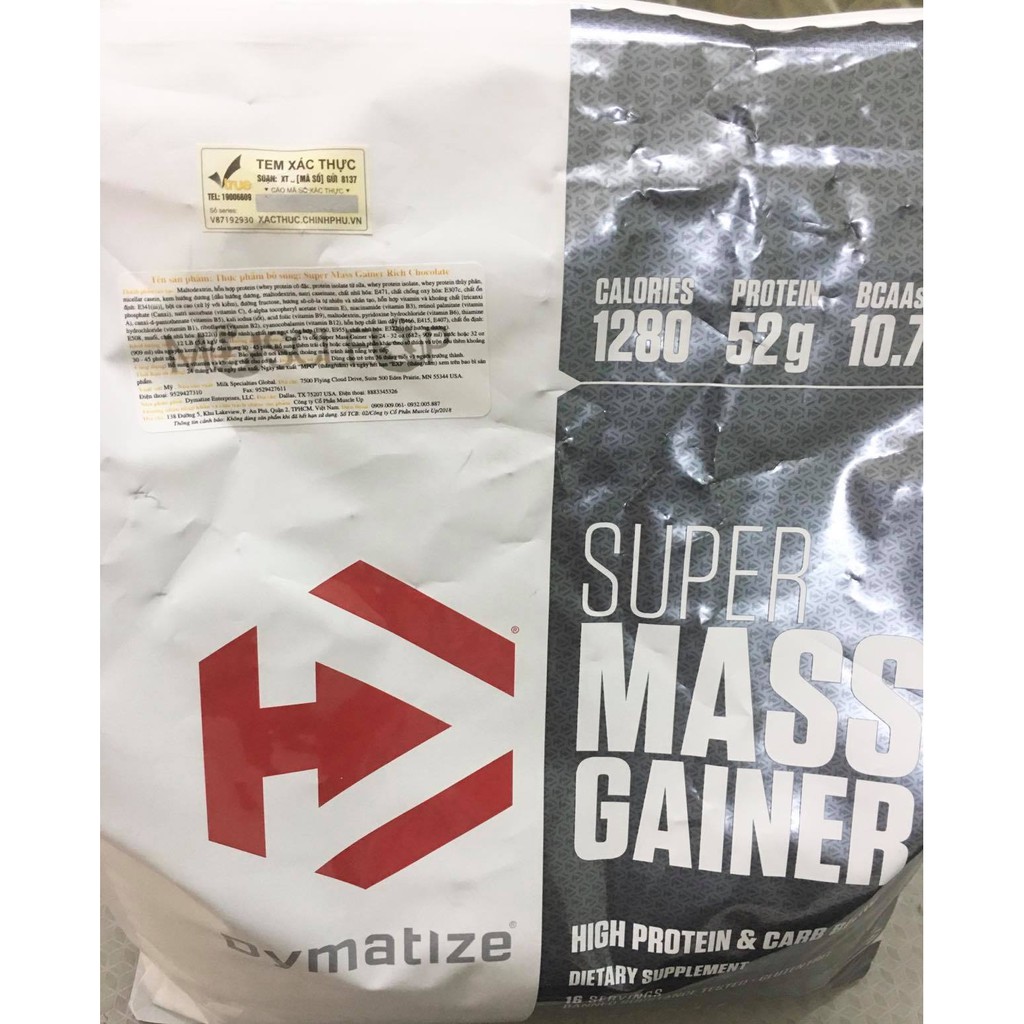 DYMATIZE SUPER MASS GAINER 5,4KG - Sữa tăng cân cho người gầy