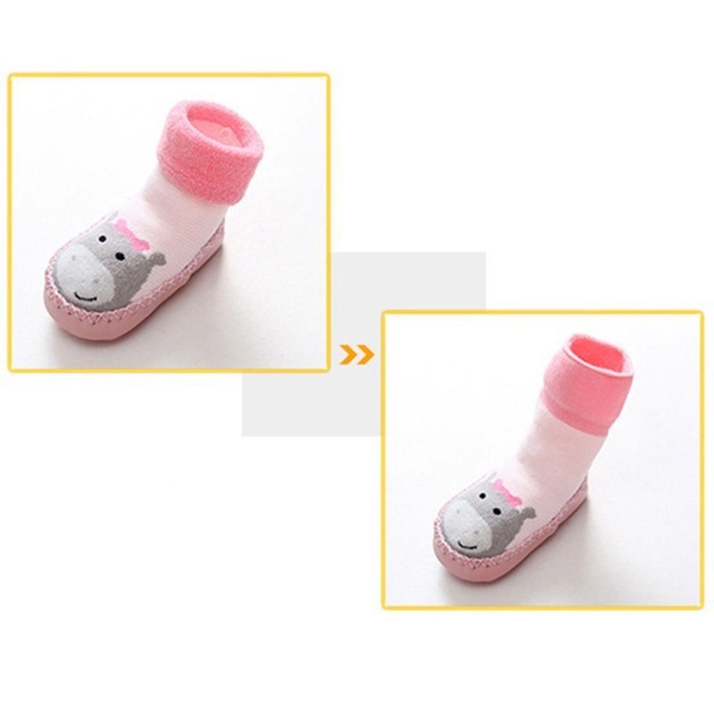 Giày Tập Đi Chống Trượt Thiết Kế Đáng Yêu Cho Bé 0-15 Tháng Tuổi