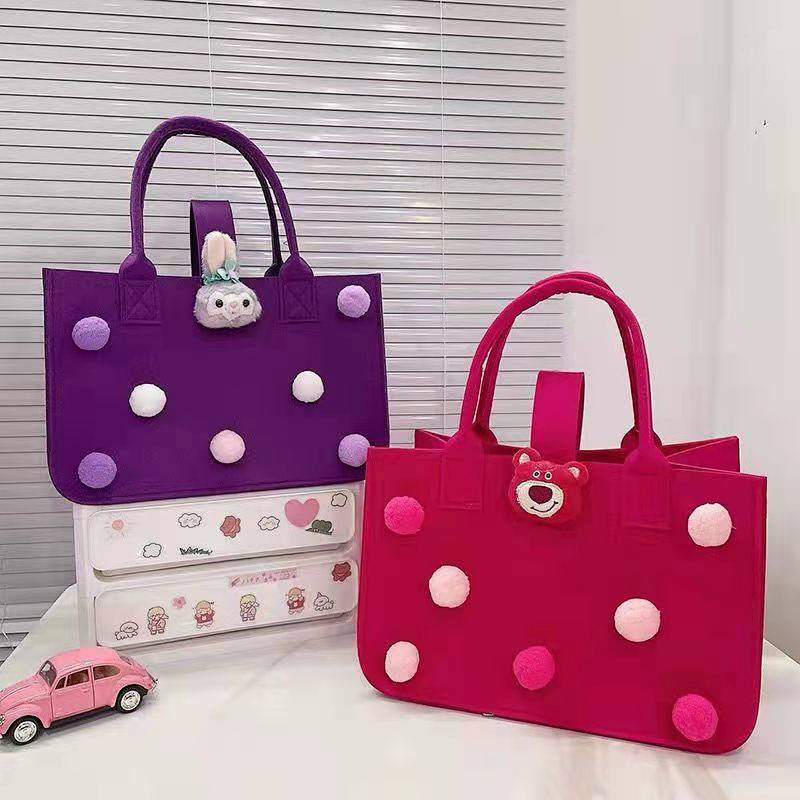 Cute Felt Handbag Cartoon Mummy Bag Hundred Days Banquet Gift Shopping Bag Full Moon Gift Bag 1PJb