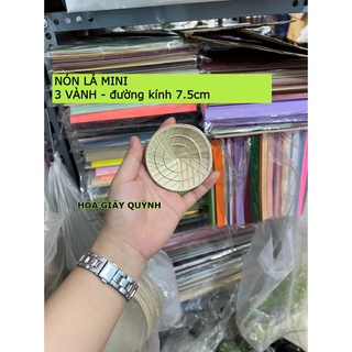 NÓN LÁ MINI TRANG TRÍ (đường kính 7.5cm/9.5cm/12cm/14.5cm/17.5cm)