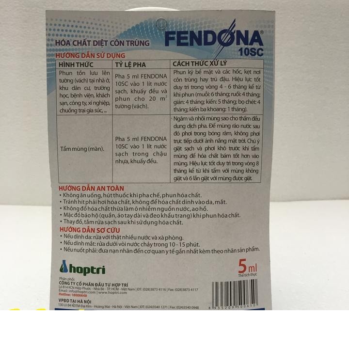Chế phẩm diệt muỗi Fendona 10SC gói 5ml