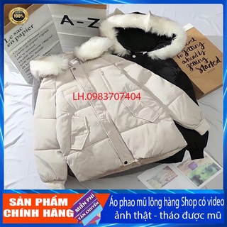 : Áo phao mũ lông hàng Shop có video ảnh thật - tháo được mũ