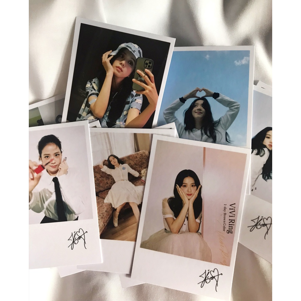 Ép Lụa] Lomo Card 36 Ảnh BLACKPINK - JISOO INSTAGRAM (có chữ ký)