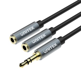 Cáp âm thanh AUX 3.5MM - Cáp Chia loa 1 ra 2 Unitek YC956 ABK