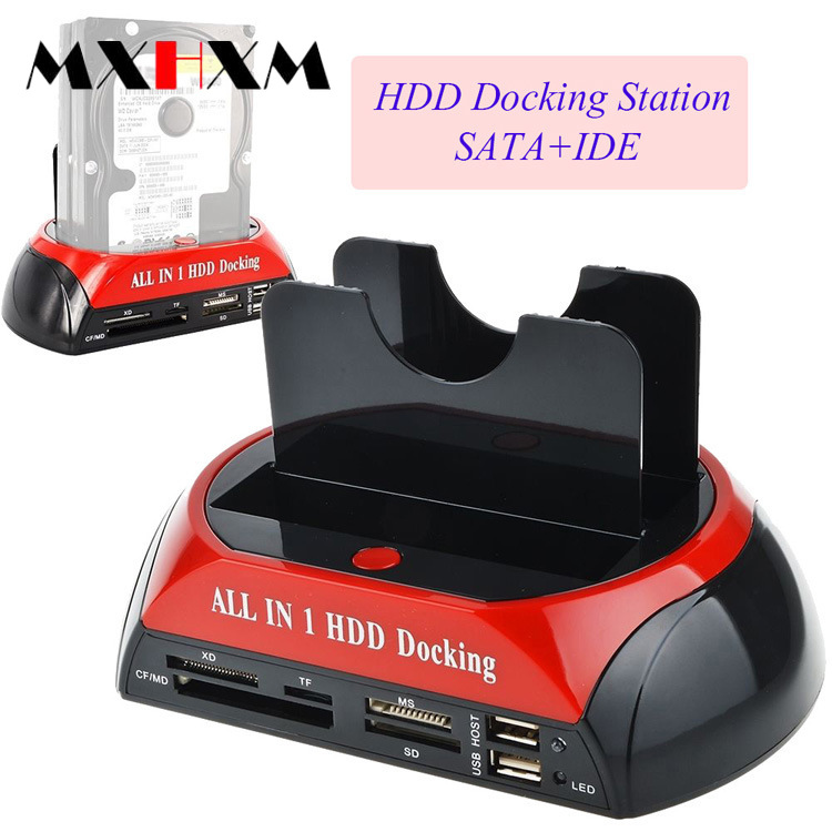 Multi-Function Hard Disk Dock 2.5 3.5 IDE Sata Card Reader Hub Hard Disk Base