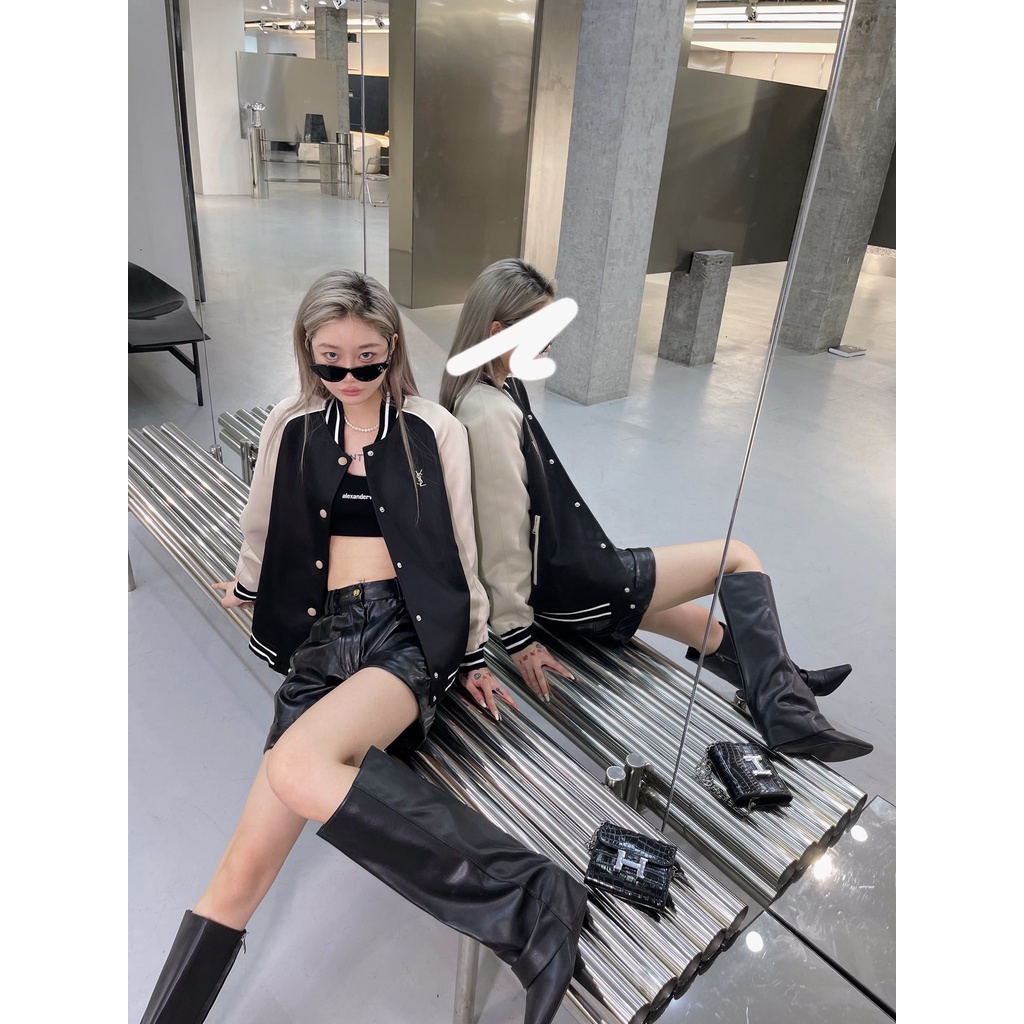 Áo khoác bóng chày nữ thời trang cao cấp YSL phong cách thể thao,cá tính