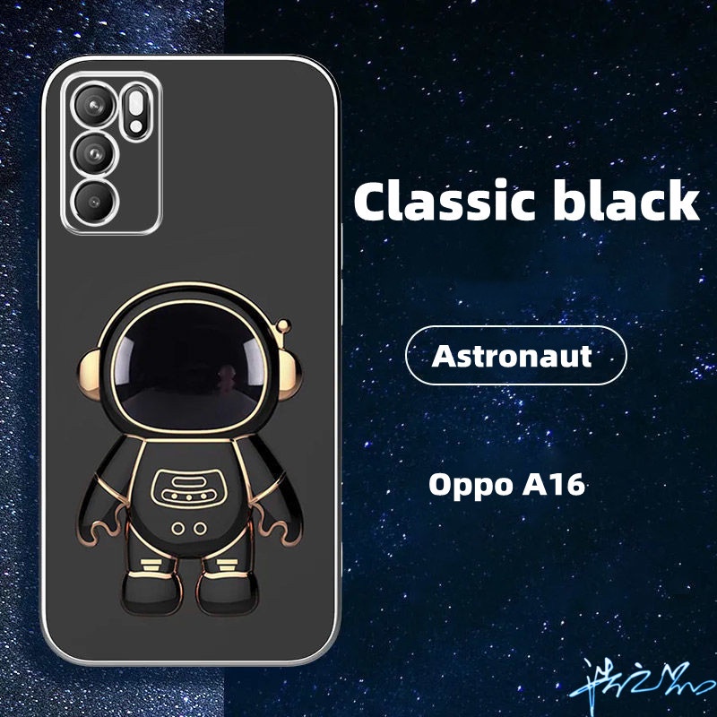 Ốp Điện Thoại In Hình Phi Hành Gia Có Giá Đỡ Cho OPPO A15S Case A16 A15 A57 2022 A55 A54 A74 A94 A93 4G Casing 2022