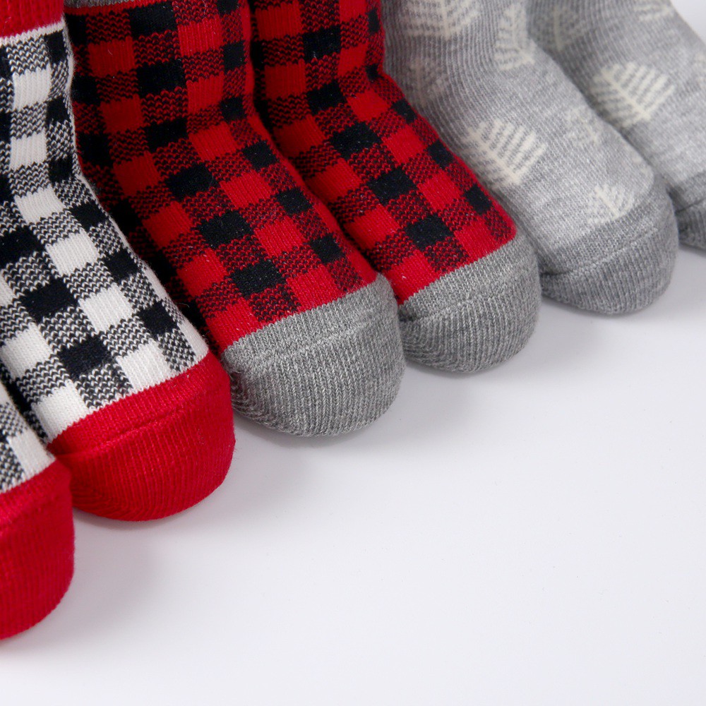 Set 3 Đôi Vớ Sanlutoz Họa Tiết Kẻ Sọc Thời Trang Dành Cho Bé Trai