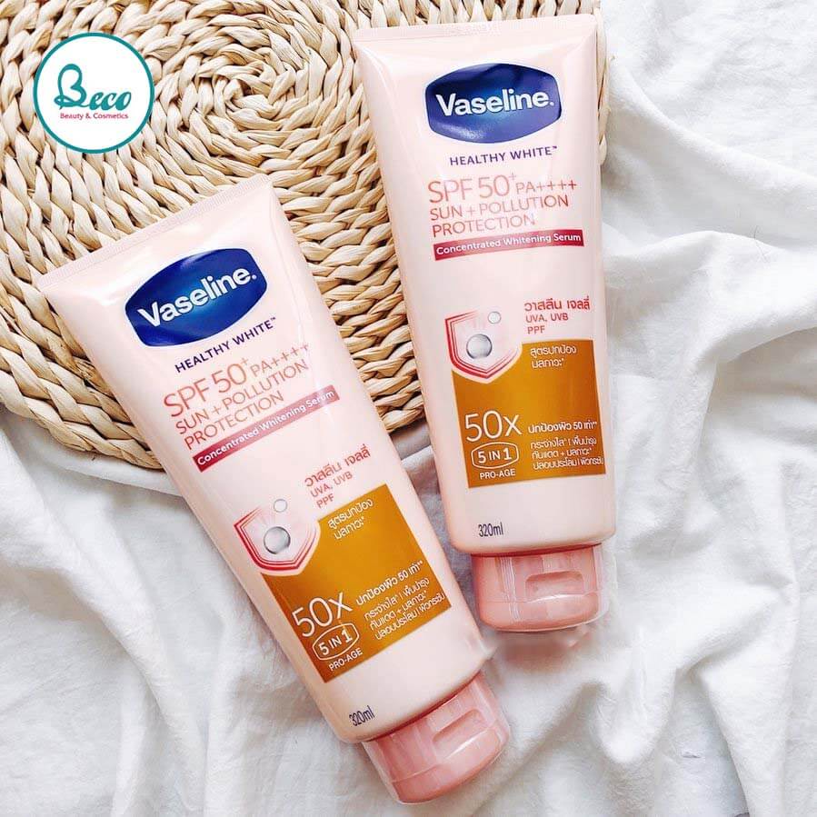 Dưỡng thể chống nắng Vaseline 50X Healthy Bright SPF50+ [BC1340]