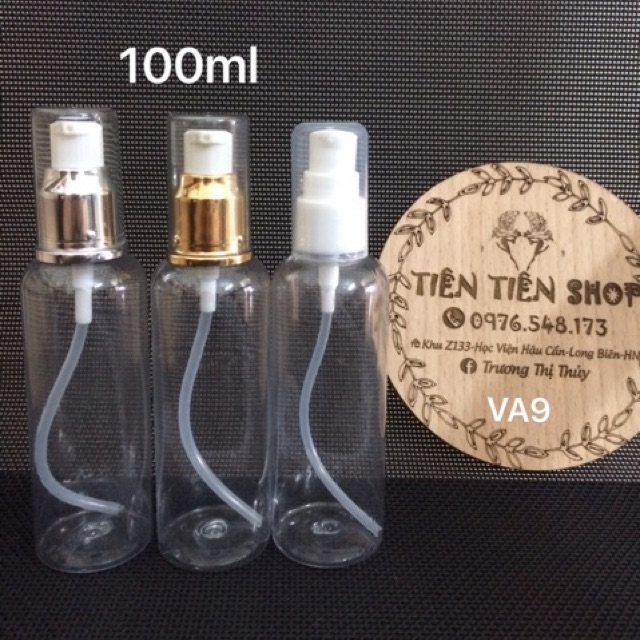 Chai nhựa đầu bơm 100ml