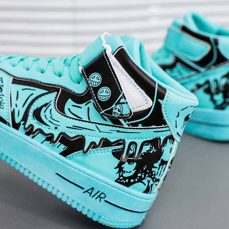 Giày thể thao cổ cao in họa tiết anime One Piece thời trang cá tính