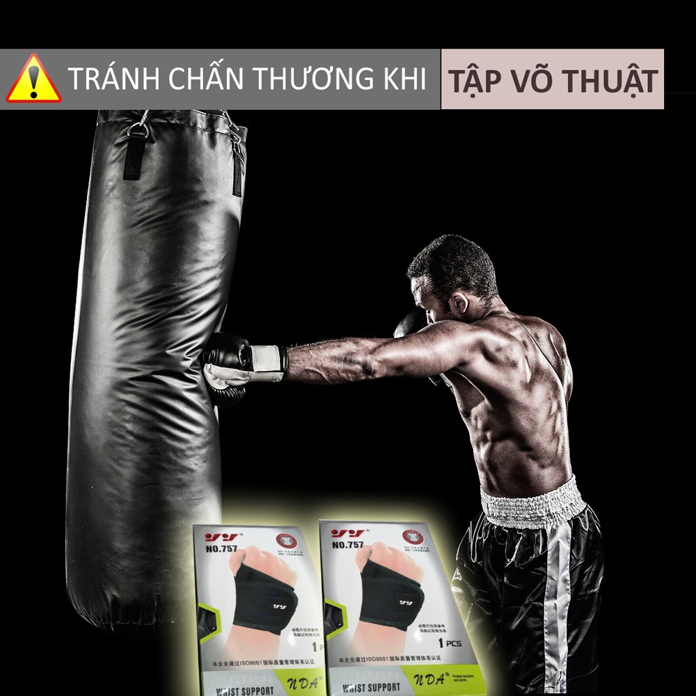 Bảo vệ cổ tay khi tập Gym, Võ thuật, Thể thao cao cấp NDA (1 đôi)